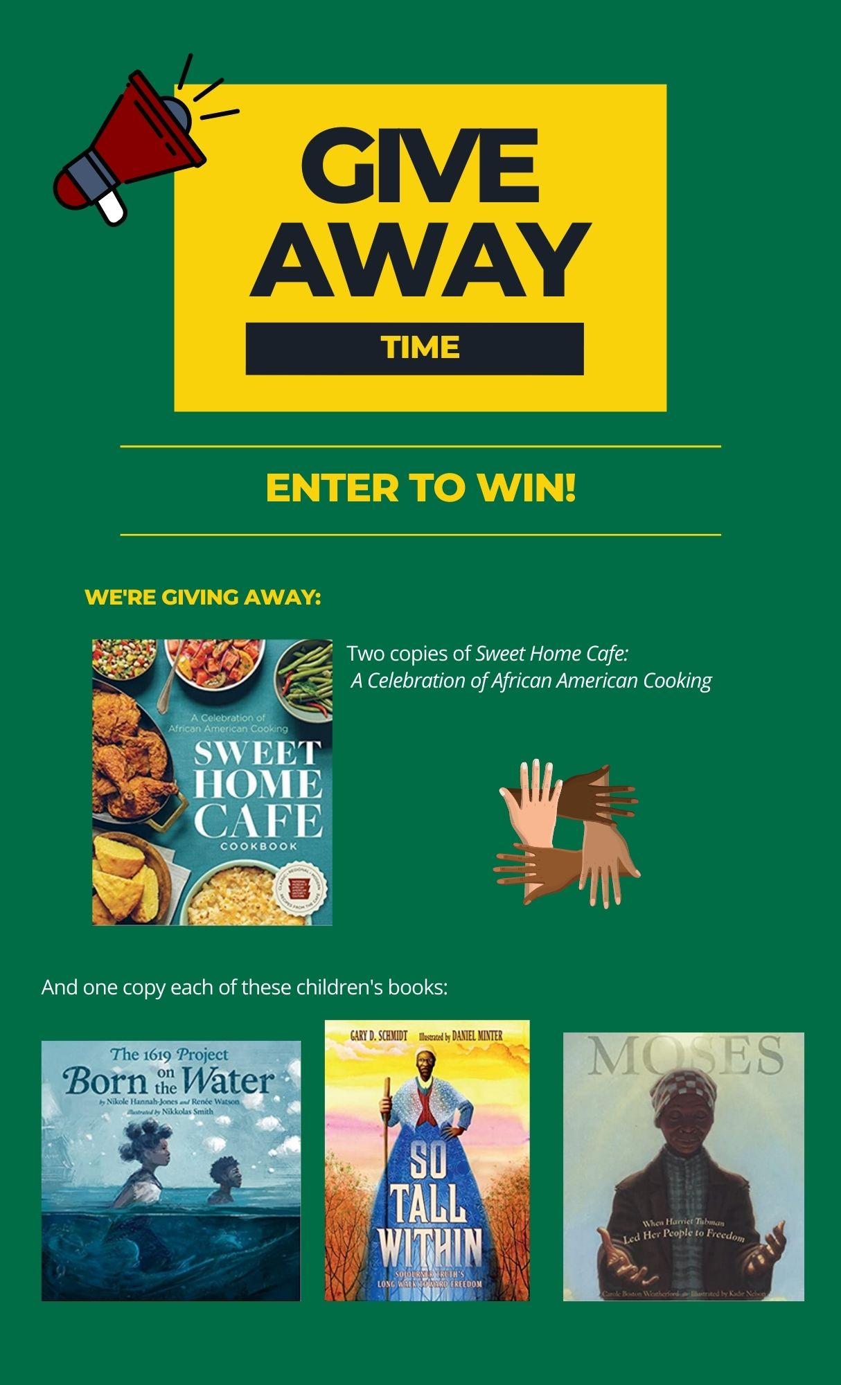 Enter to win a cook book or children's book