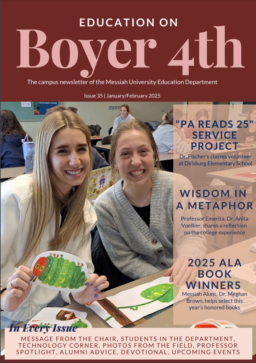 The cover image of the January/February 2025 Issue of Education on Boyer 4th