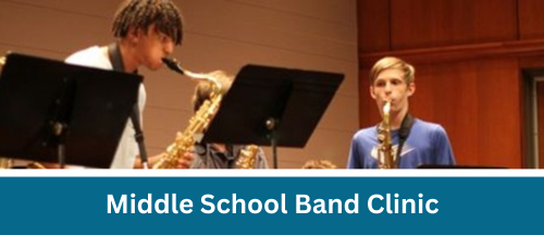 Students at the middle school band clinic