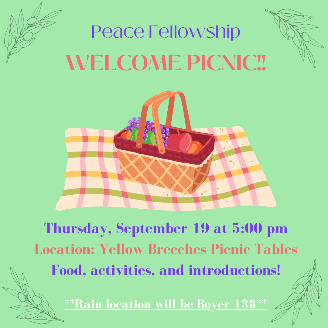 Peace fellowship picnic graphic