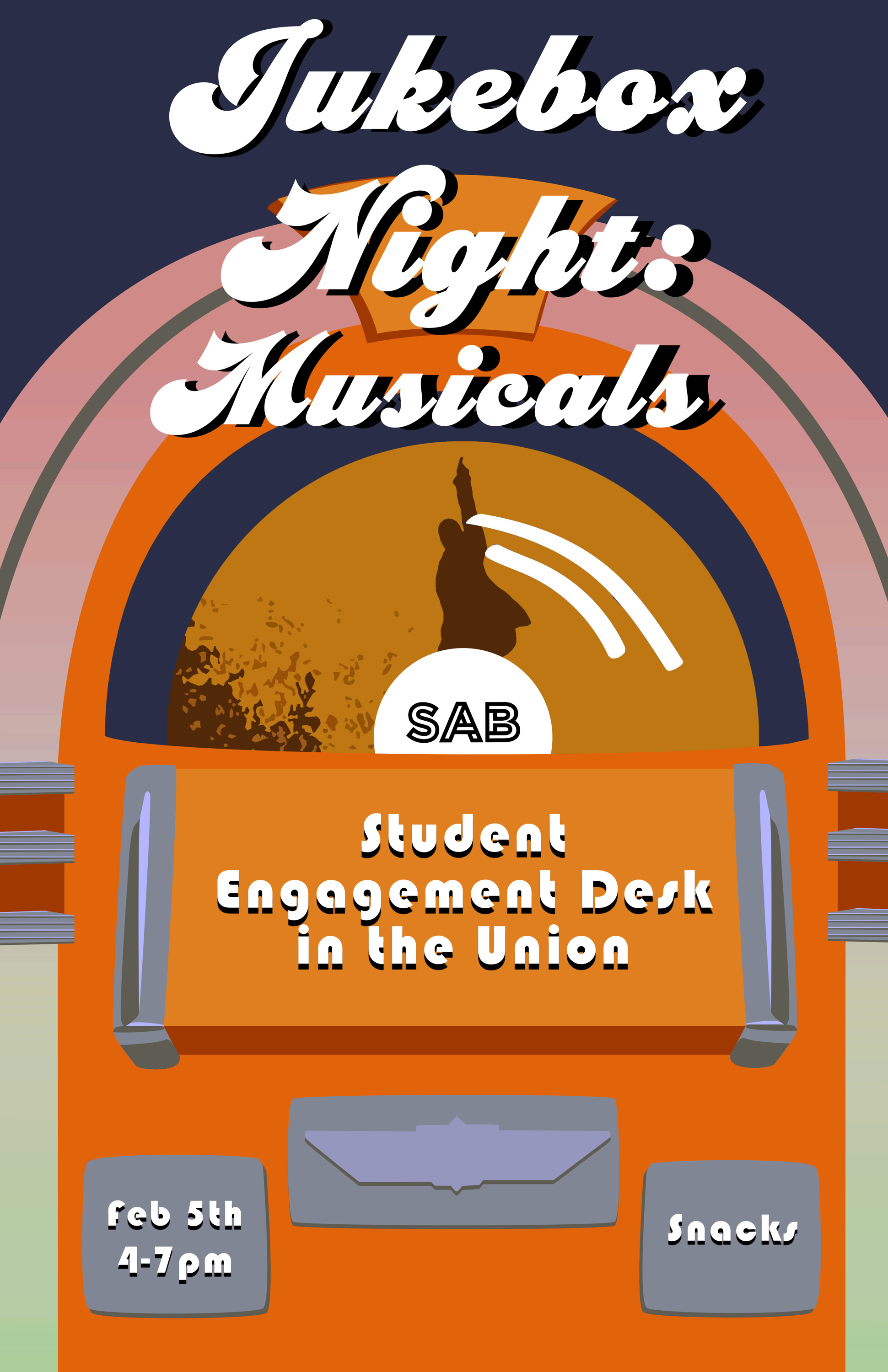 Sab musical jukebox night poster