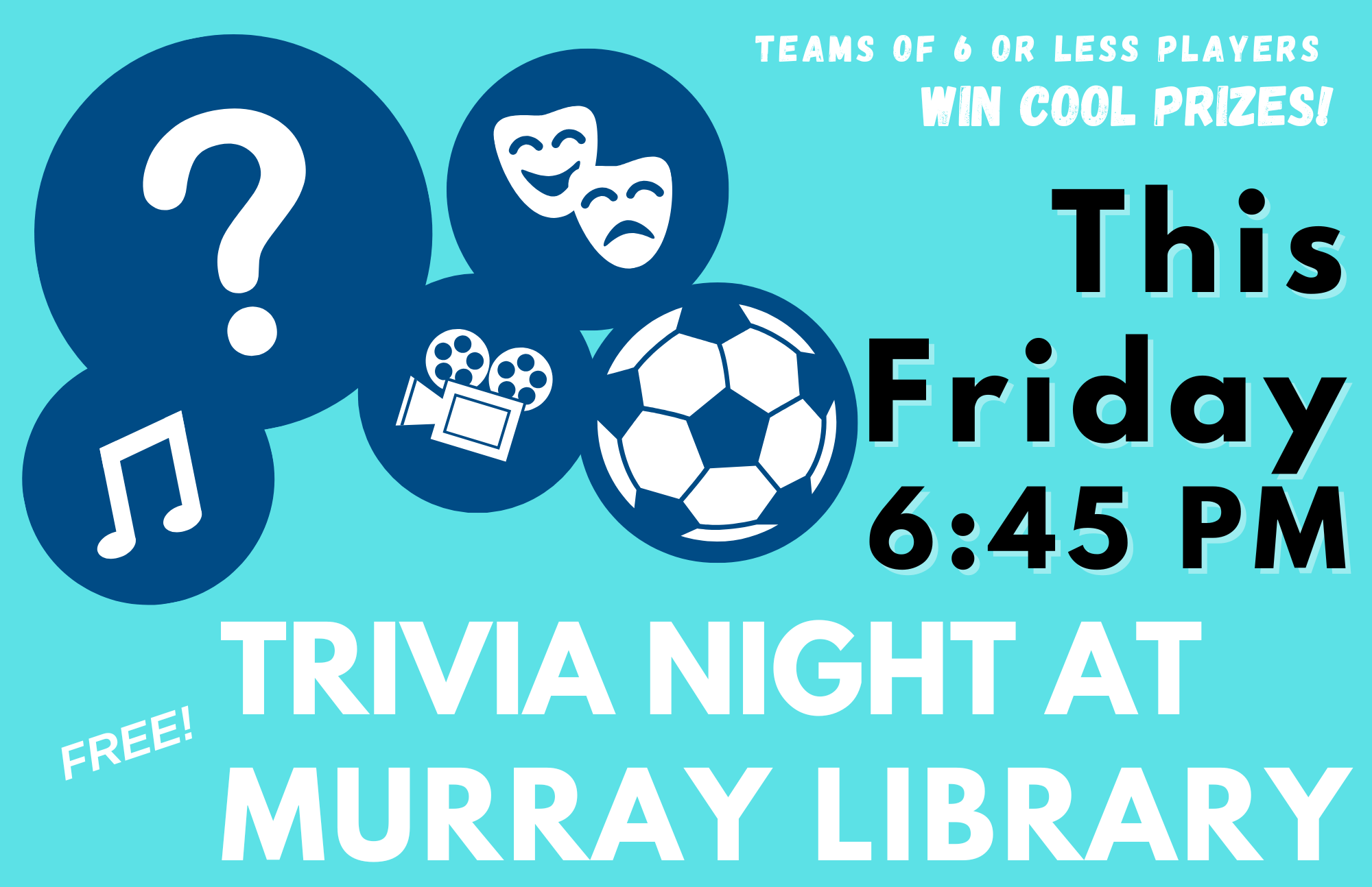 Trivia night at murray library 11x17 poster