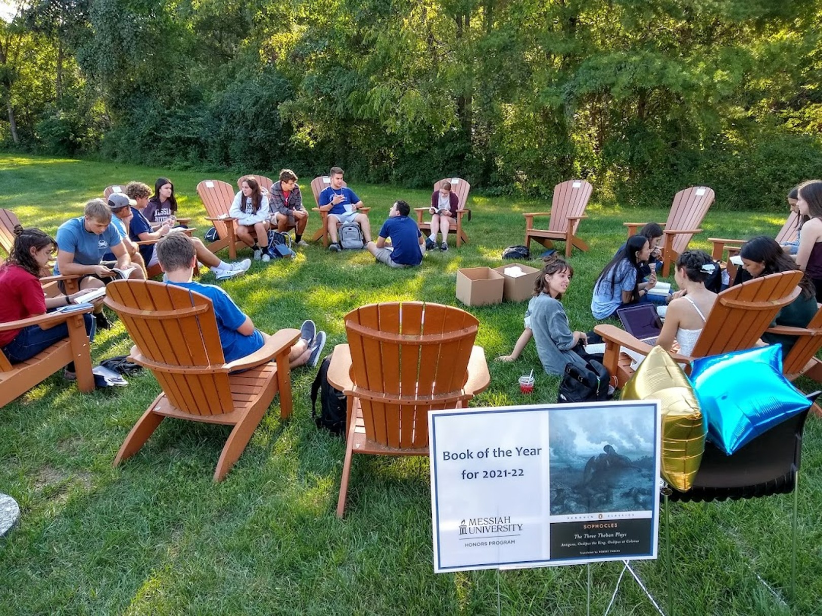 Students in Book Discussion