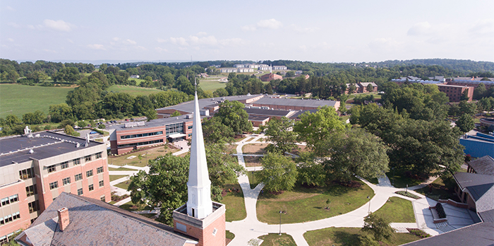 Aerial of campus.