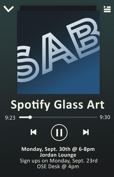 Sab spotify glass art poster