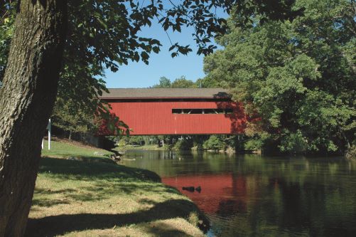 The covered bridge at Messiah University